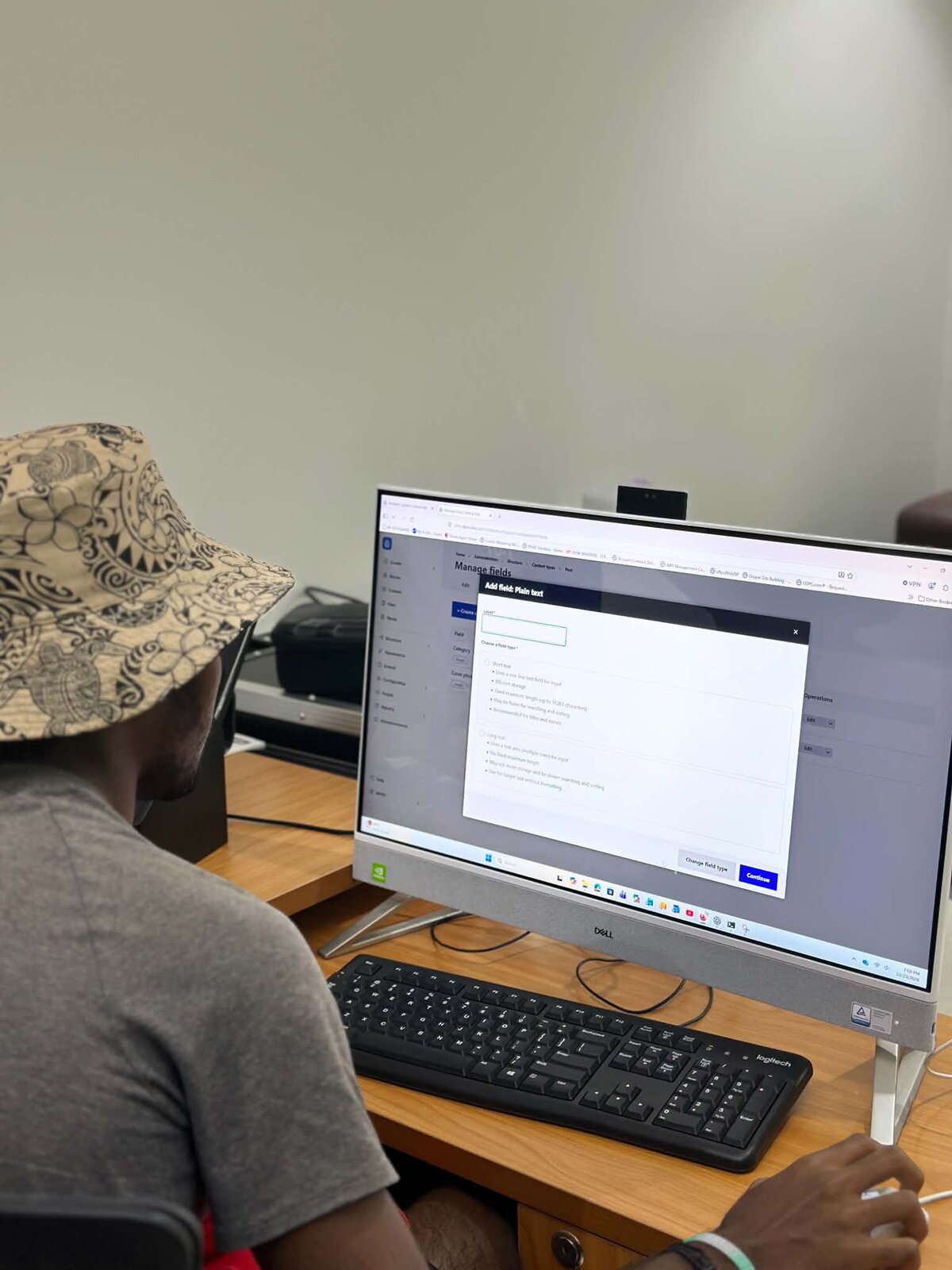 Immanuel with his first drupal set up